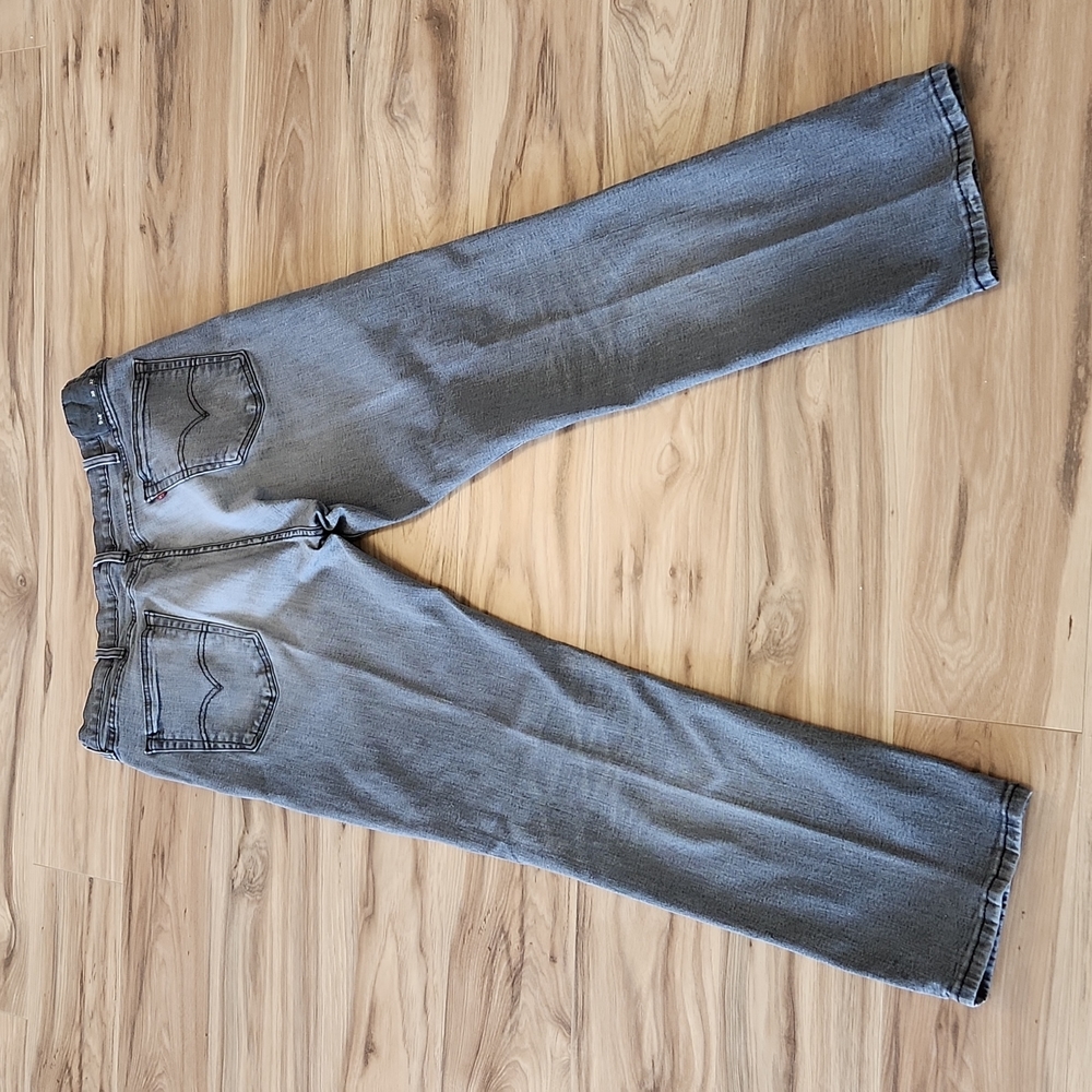 Levi's 514 Straight Fit Dark Gray Denim Jeans W 38 L 32 - Picture 5 of 5